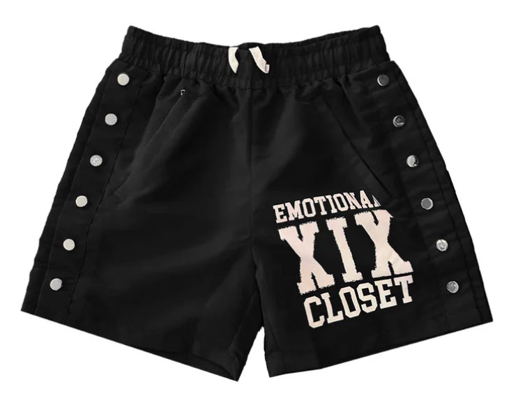 Mixed Emotion Backyard Nylon Shorts Black