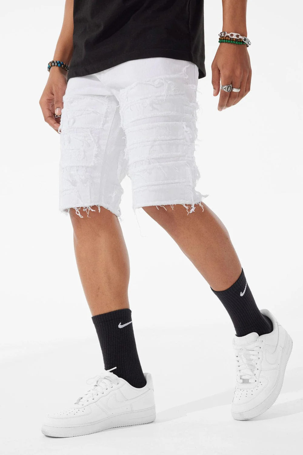 Jordan Craig Python Shorts White