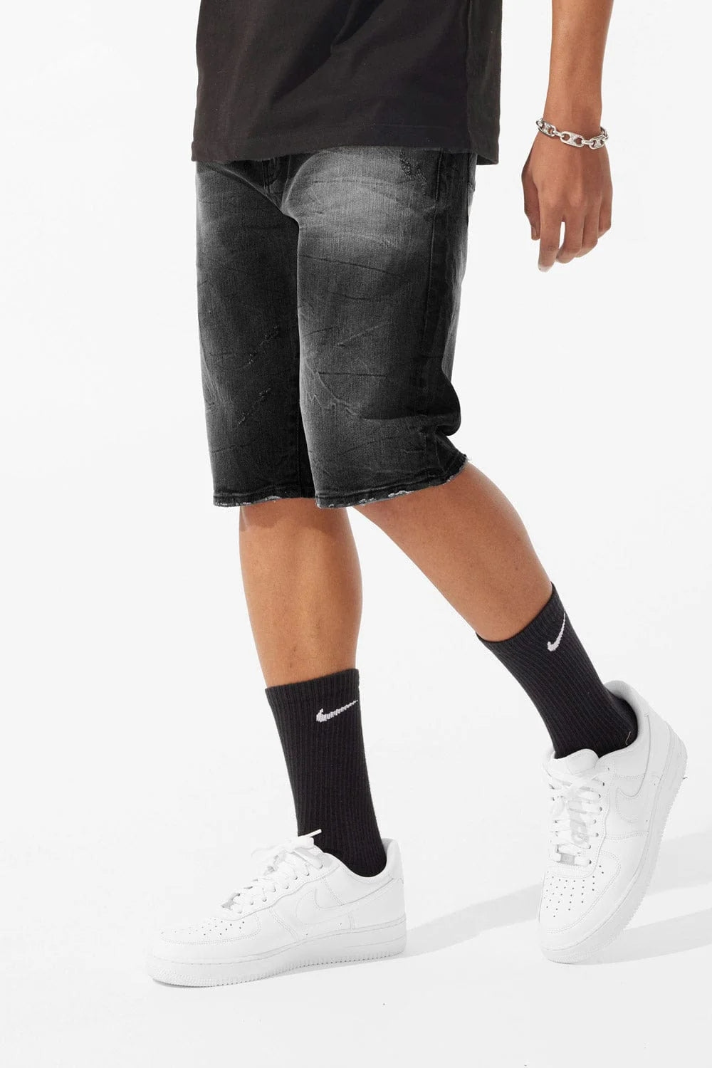 Jordan Craig Madison Denim Shorts Black Shadow