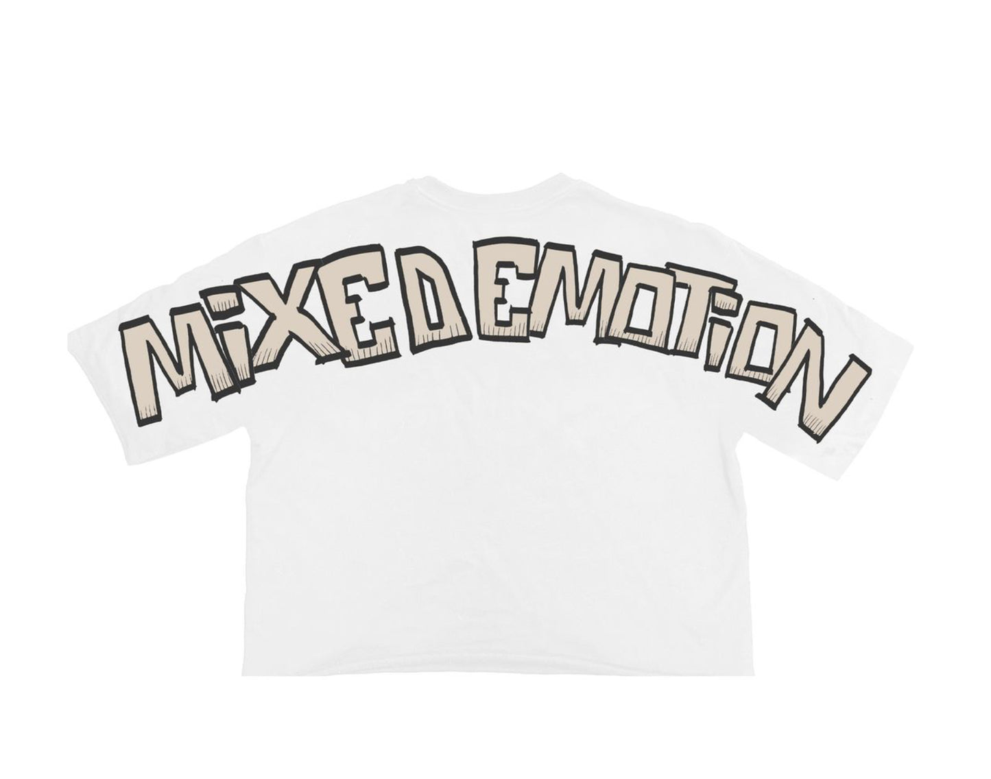 Mixed Emotion Pirate cropped tee White
