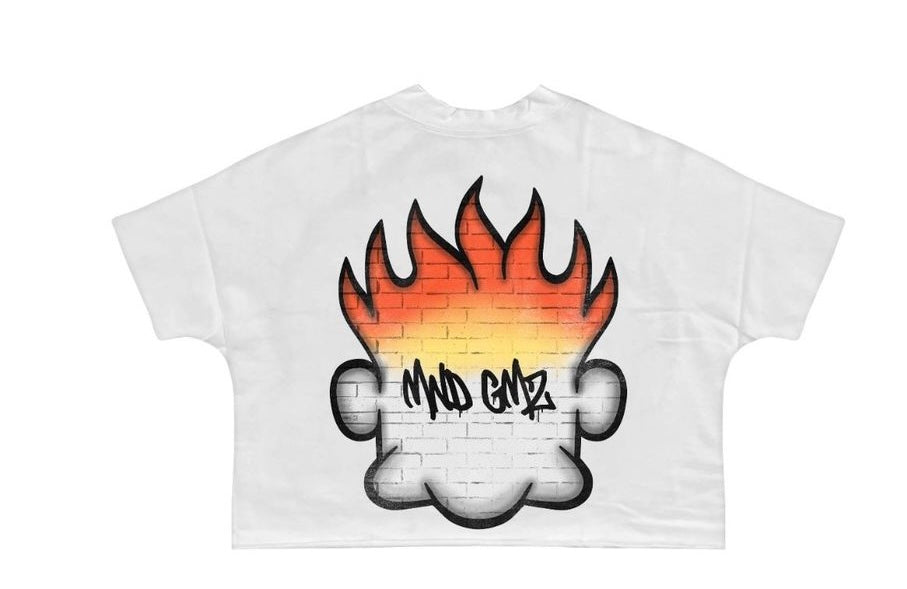 DNA Mind Gamez Cropped Tee MG #1 White