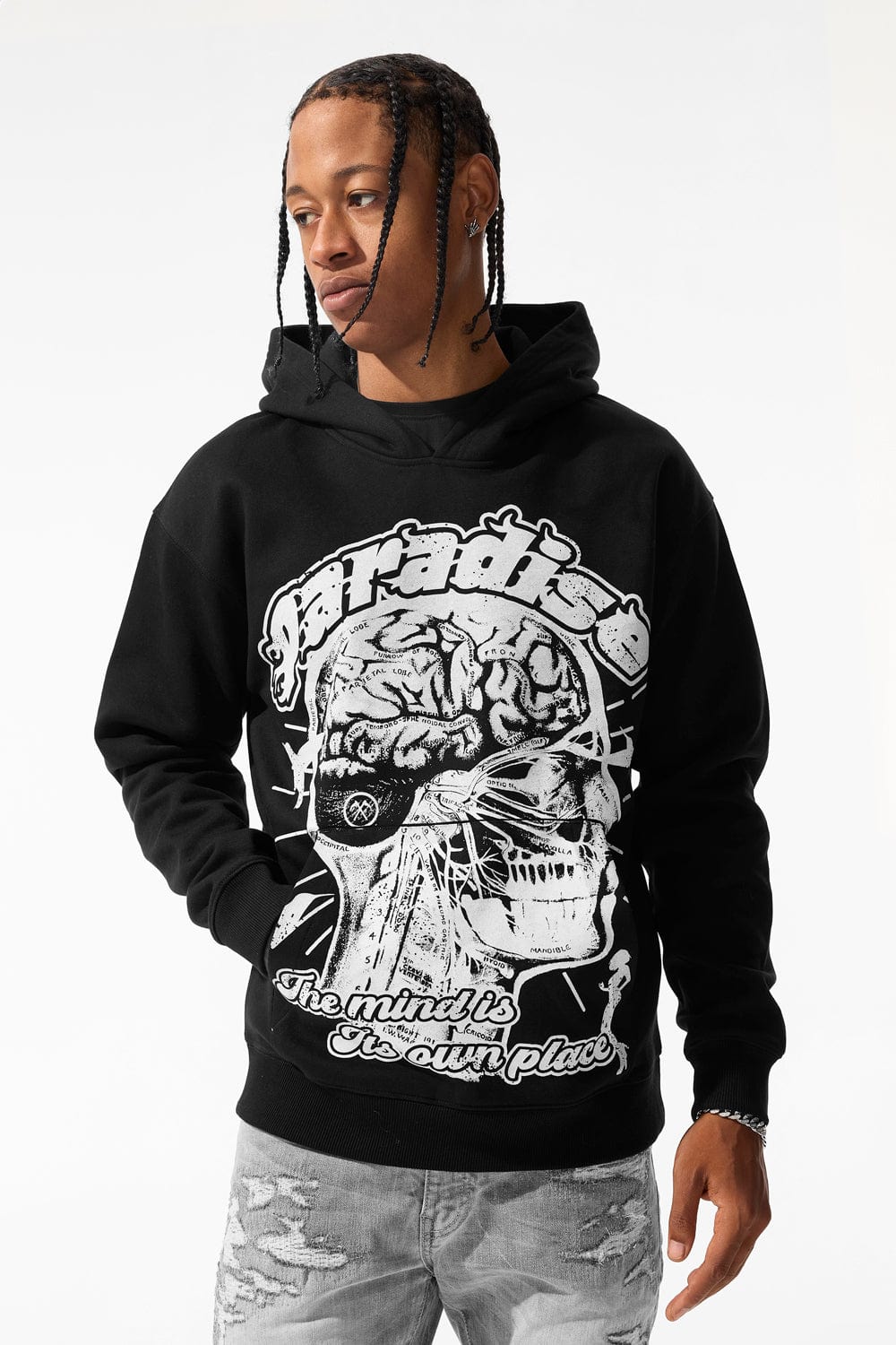 JORDAN CRAIG CRANIAL PARADISE PULLOVER HOODIE BLACK