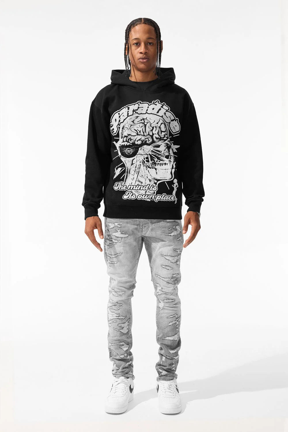 JORDAN CRAIG CRANIAL PARADISE PULLOVER HOODIE BLACK