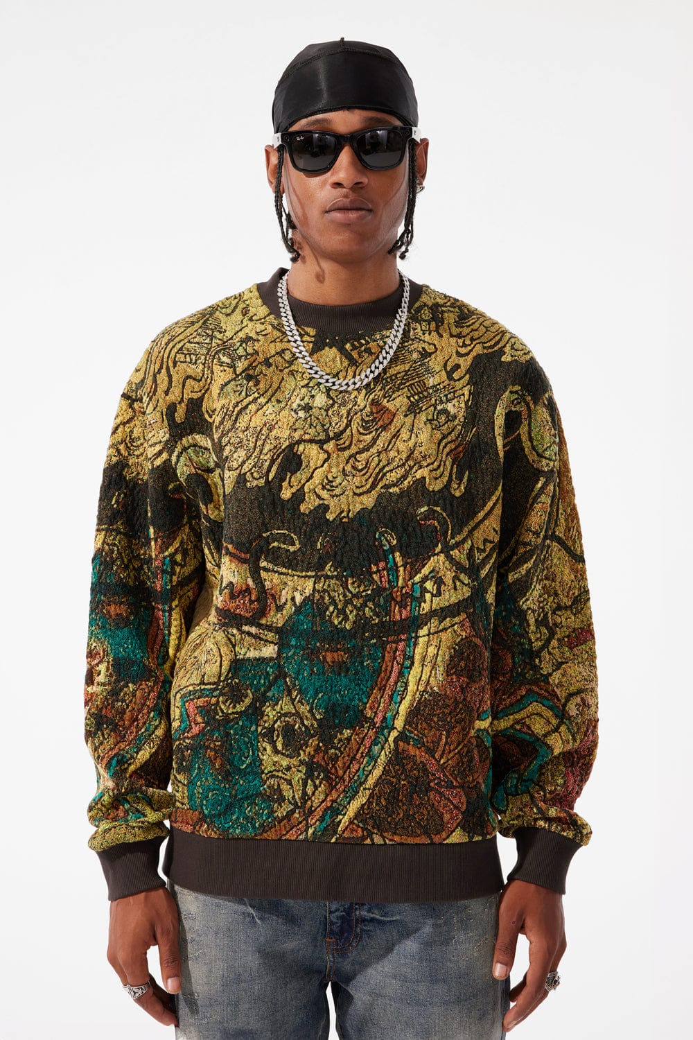 JORDAN CRAIG SILK ROAD CREWNECK SWEATER (CATFISH)