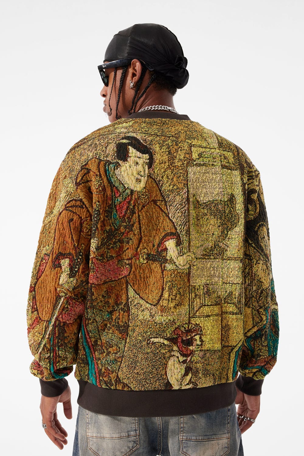 JORDAN CRAIG SILK ROAD CREWNECK SWEATER (CATFISH)