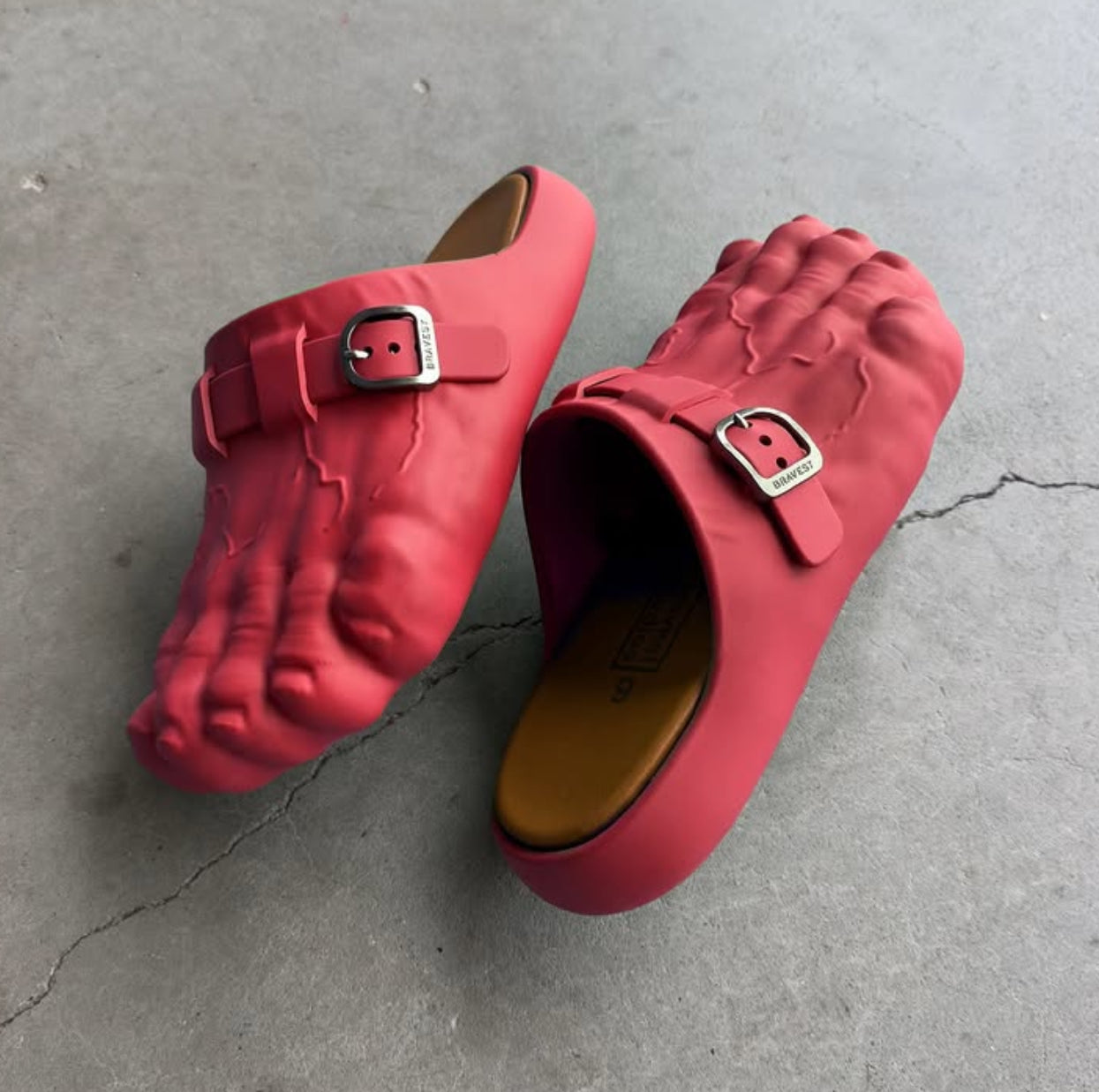 Bravest Studio Foot Clog Red
