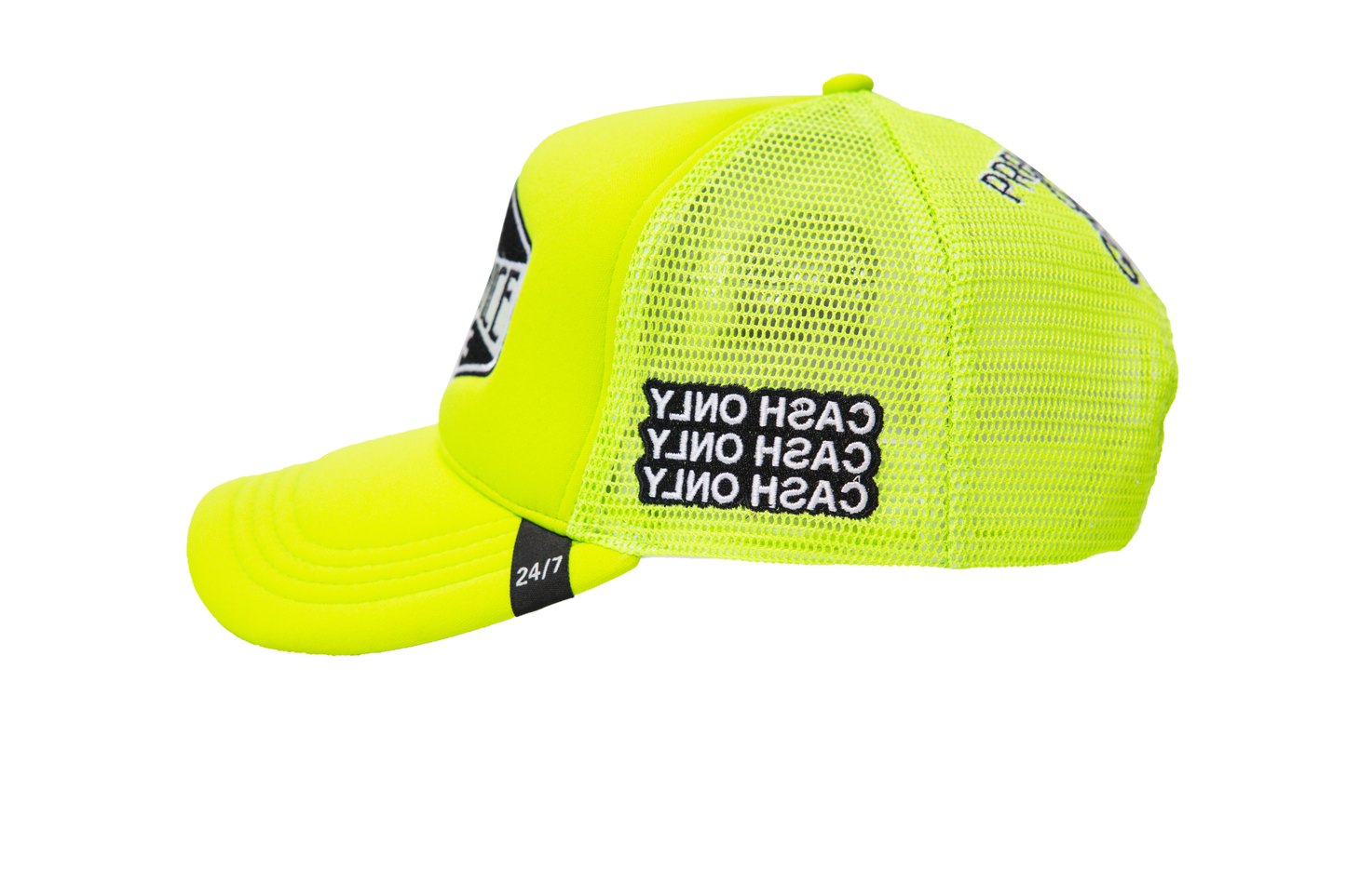 Gas Service Trucker Hat Highlighter Green