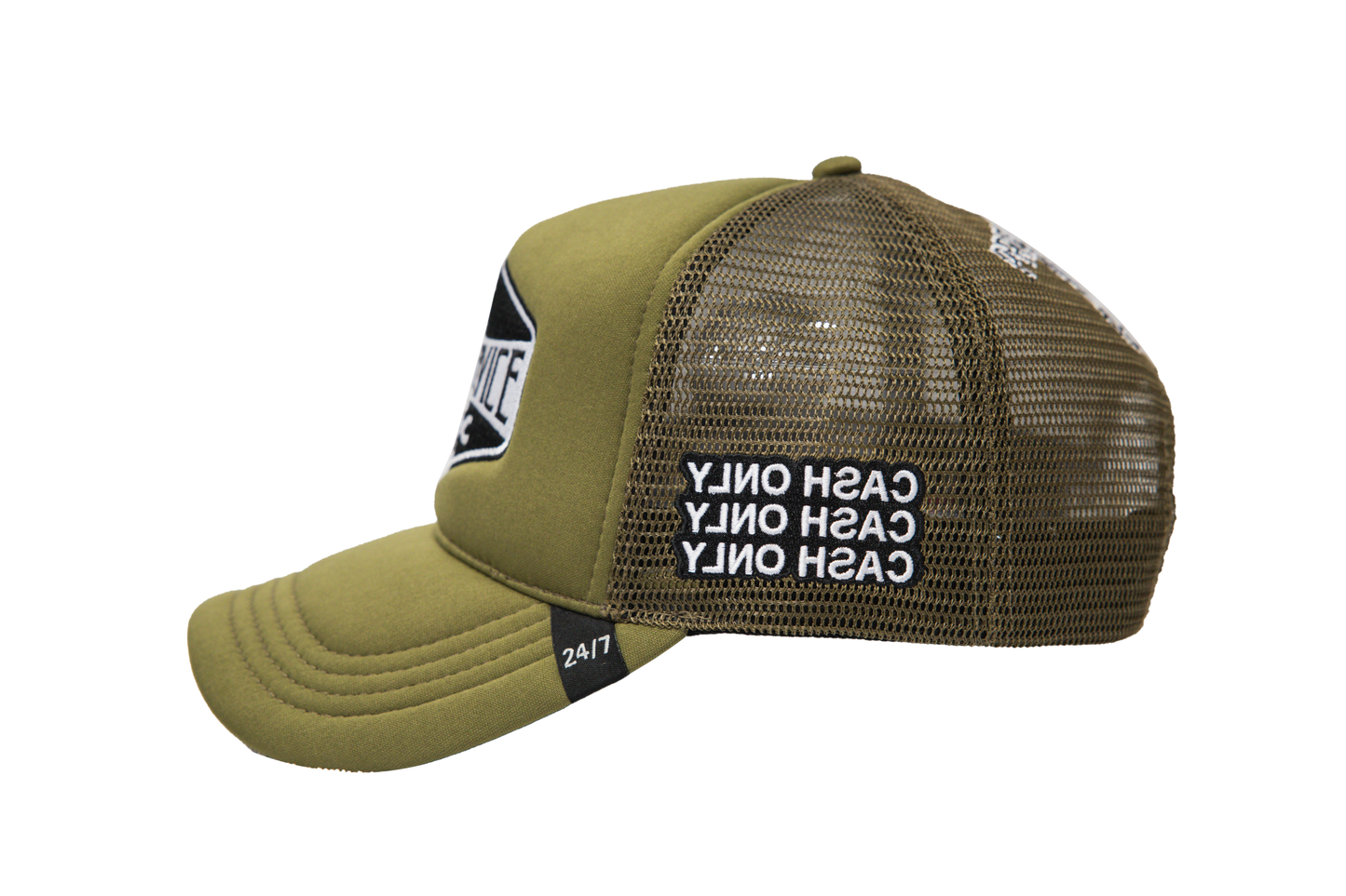 Gas Service Trucker Hat Olive Green
