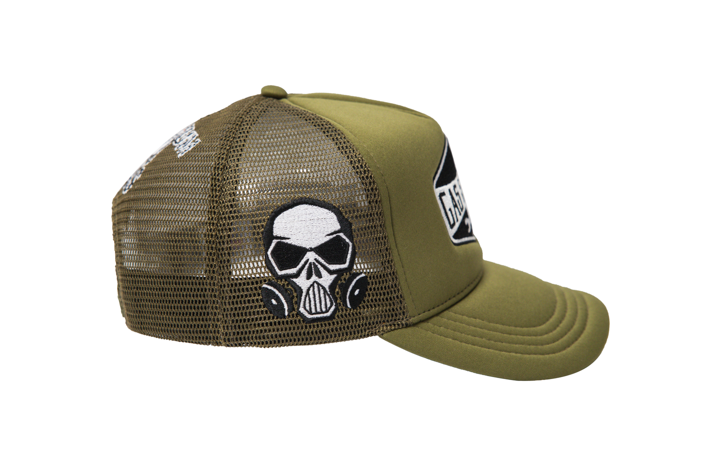 Gas Service Trucker Hat Olive Green