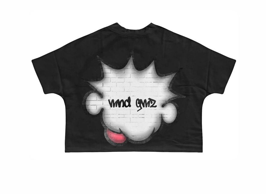 DNA Mind Gamez Cropped Tee MG #6 Black