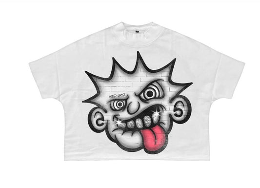 DNA Mind Gamez Cropped Tee MG #5 White