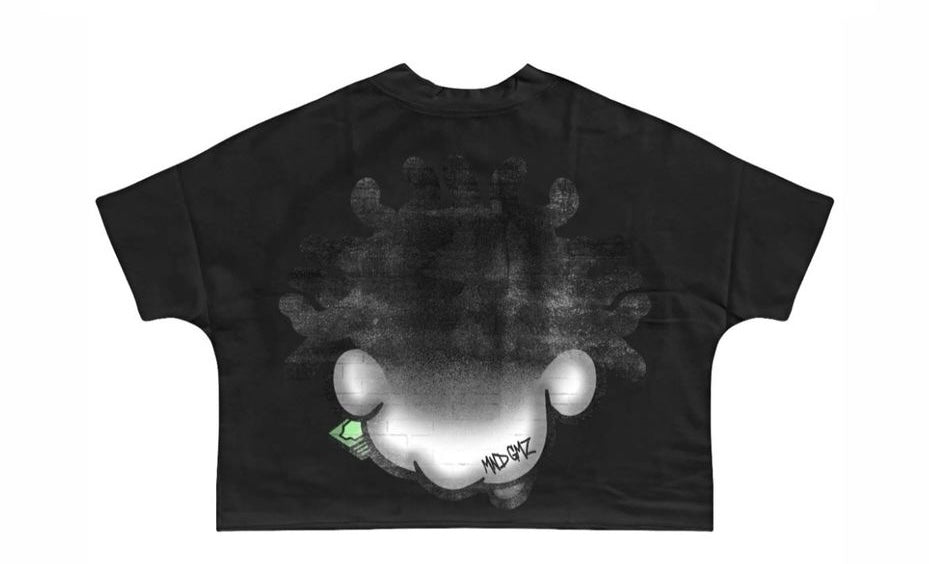 DNA Mind Gamez Cropped Tee MG #7 Black