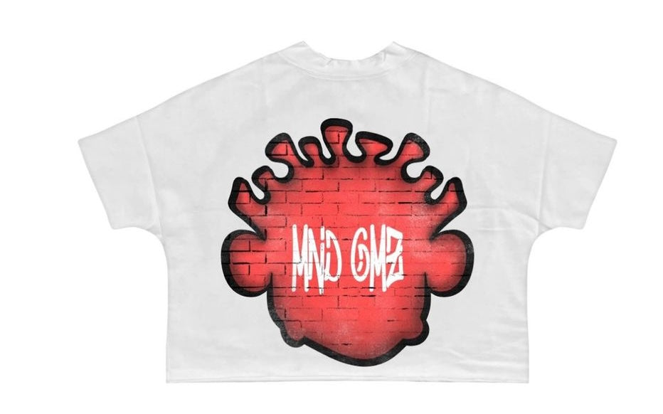DNA Mind Gamez Cropped Tee MG #9 White
