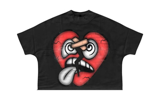 DNA MND GMZ MG#13 OVERSIZED CROPPED TEE BLACK