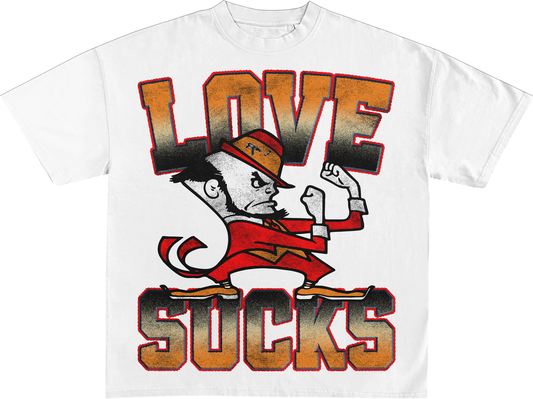 LOVE SUCKS PSYCH TEE WHITE