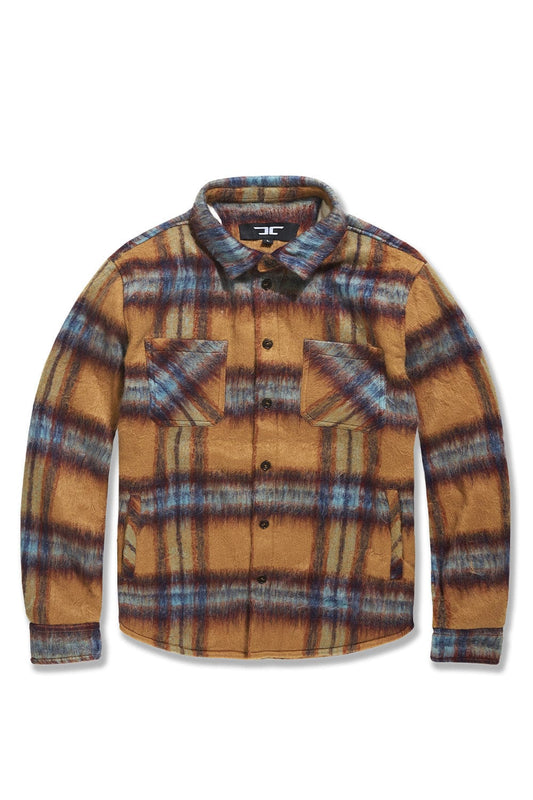 JORDAN CRAIG SEE YOU IN PARADISE FLANNEL SHACKET (WHEAT)
