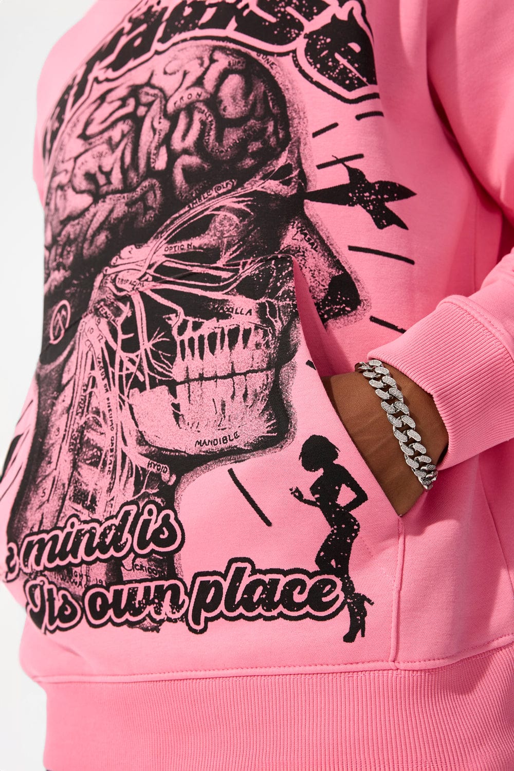 JORDAN CRAIG CRANIAL PARADISE PULLOVER HOODIE PINK
