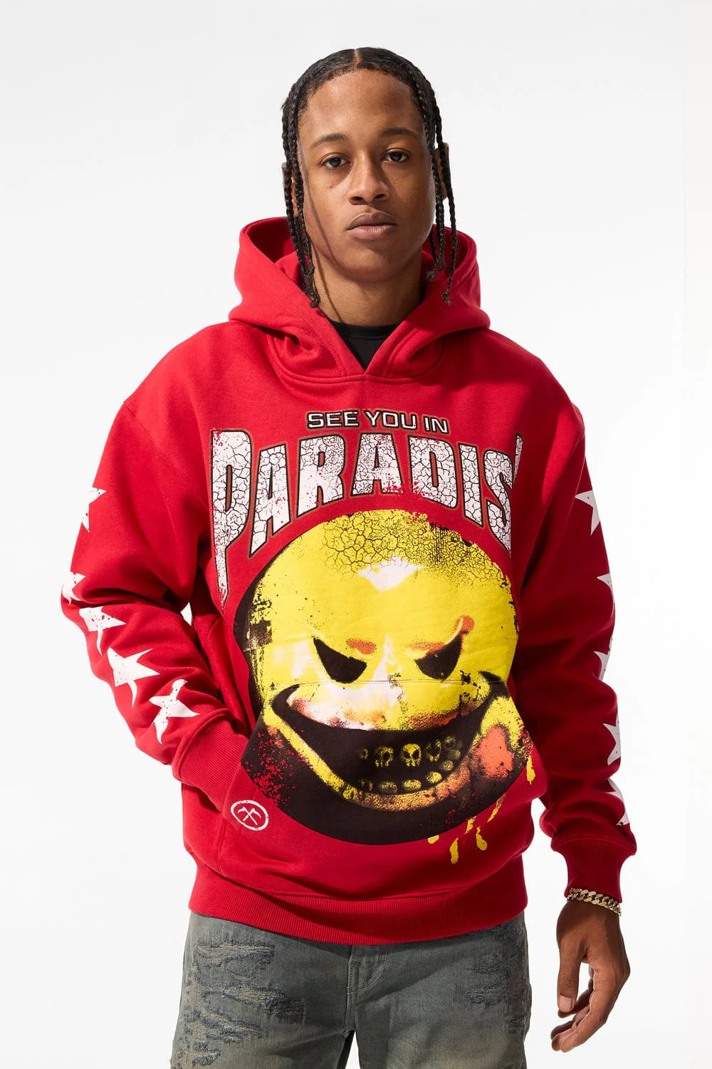 JORDAN CRAIG BAD INTENTIONS PULLOVER HOODIE RED