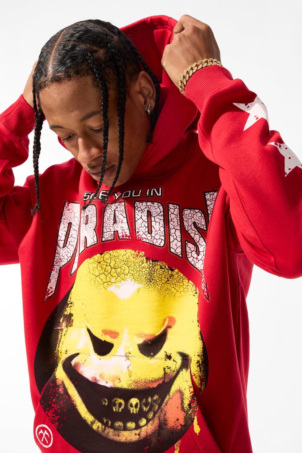 JORDAN CRAIG BAD INTENTIONS PULLOVER HOODIE RED