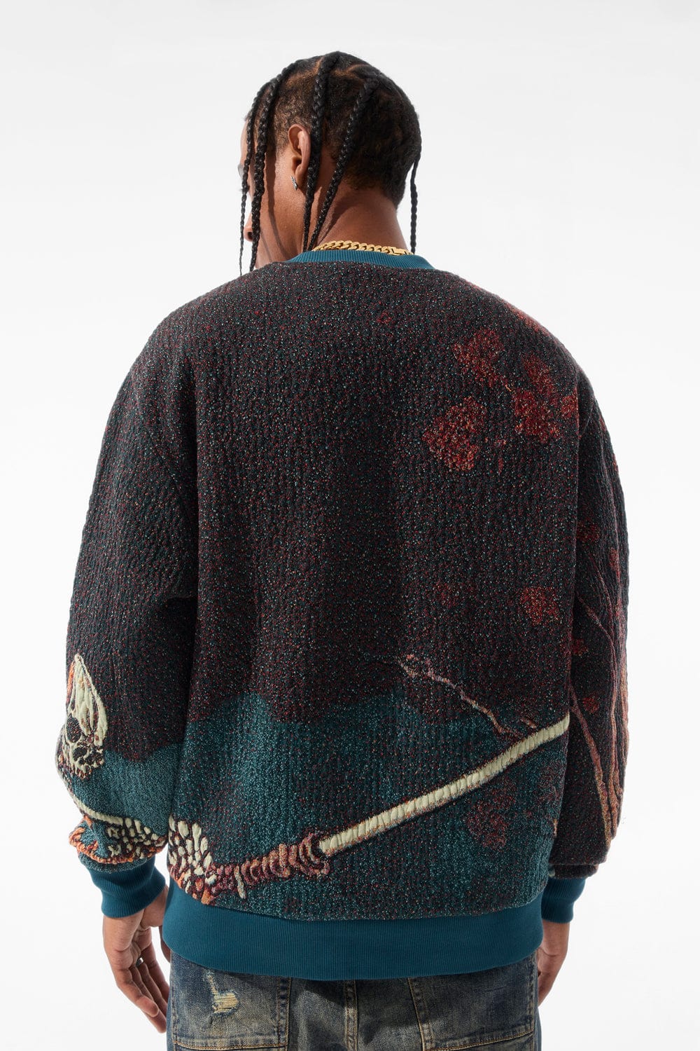 JORDAN CRAIG SILK ROAD CREWNECK SWEATER (SKULLETAL)