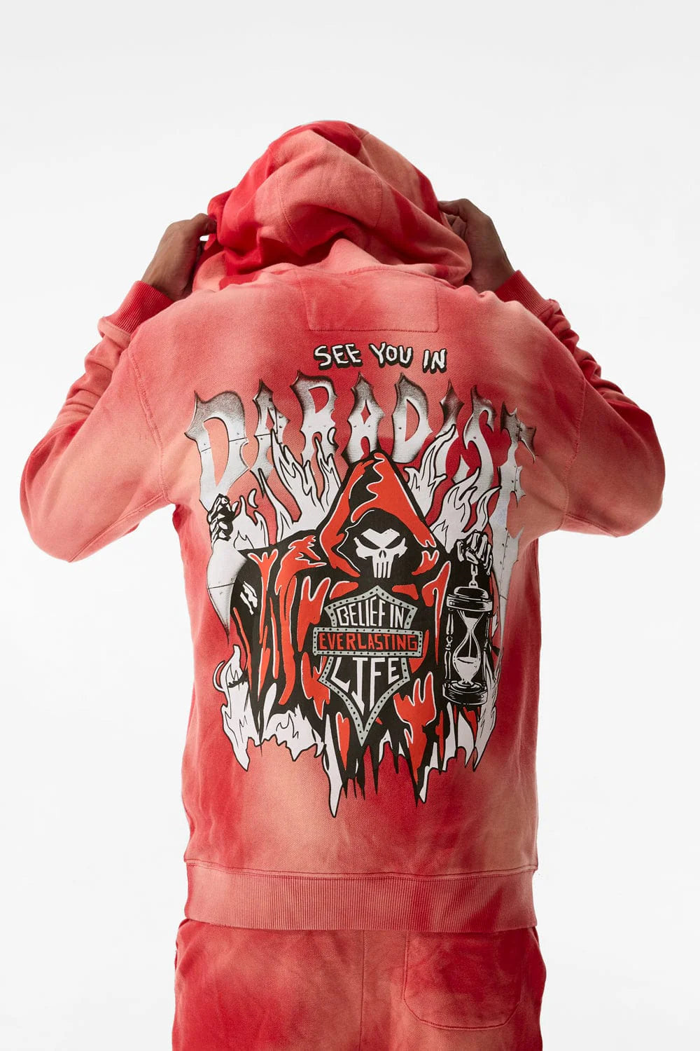 JORDAN CRAIG AFTERLIFE PULLOVER HOODIE (RED)