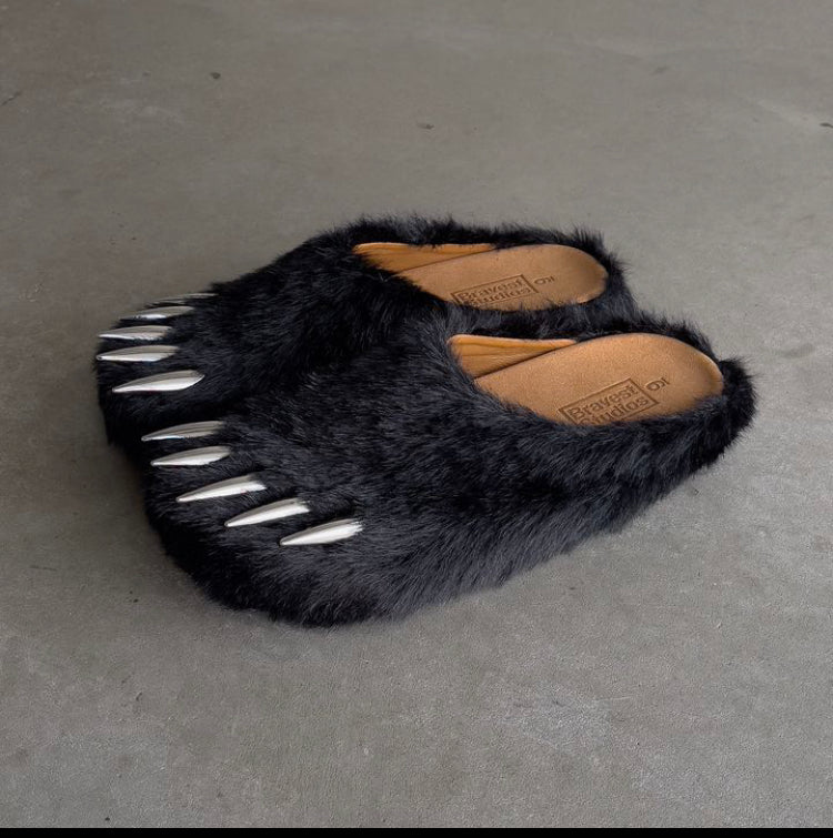Bravest Studios Bear Claw Mules Black