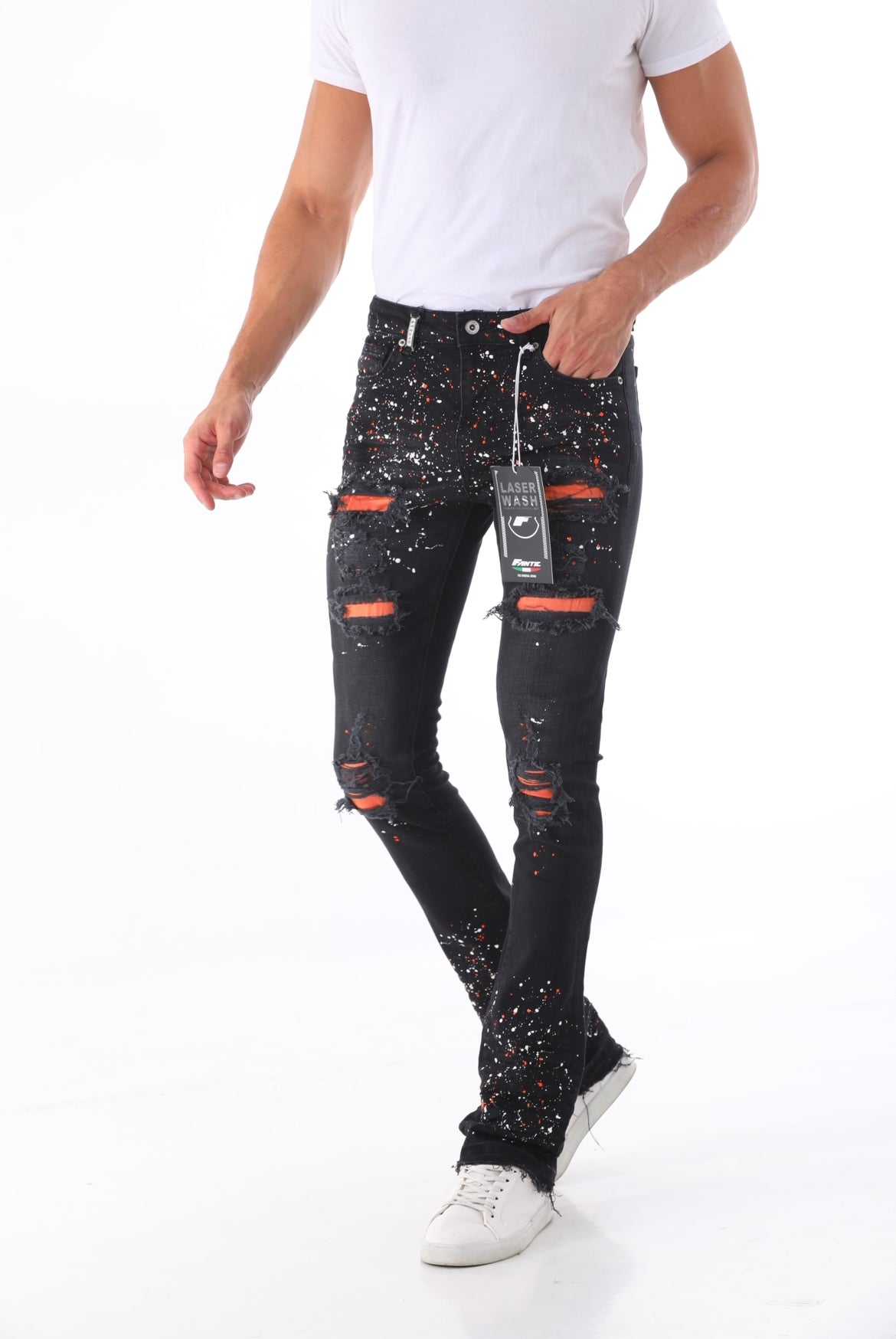 Fantic 1031 Stacked Jeans Black O