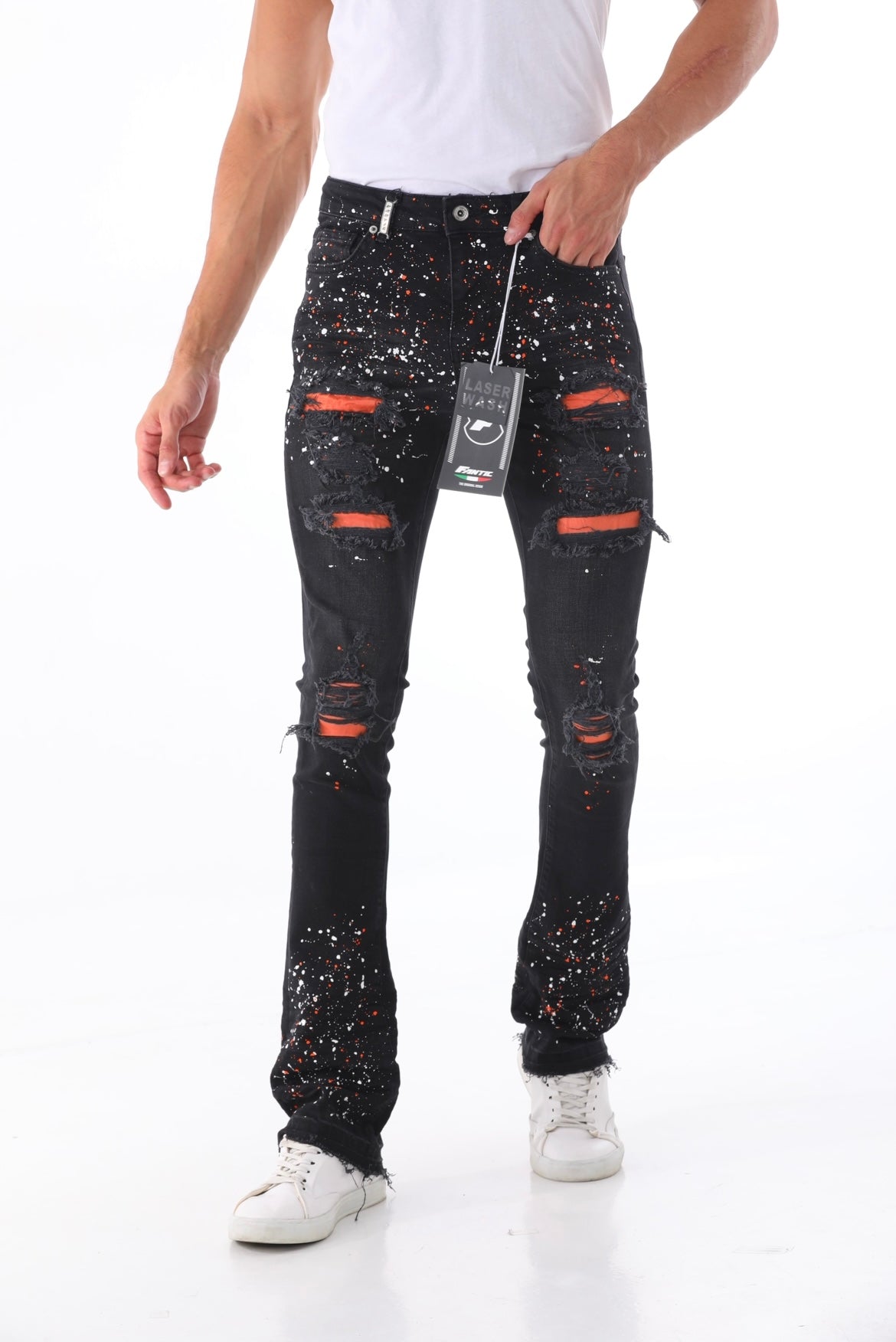 Fantic 1031 Stacked Jeans Black O