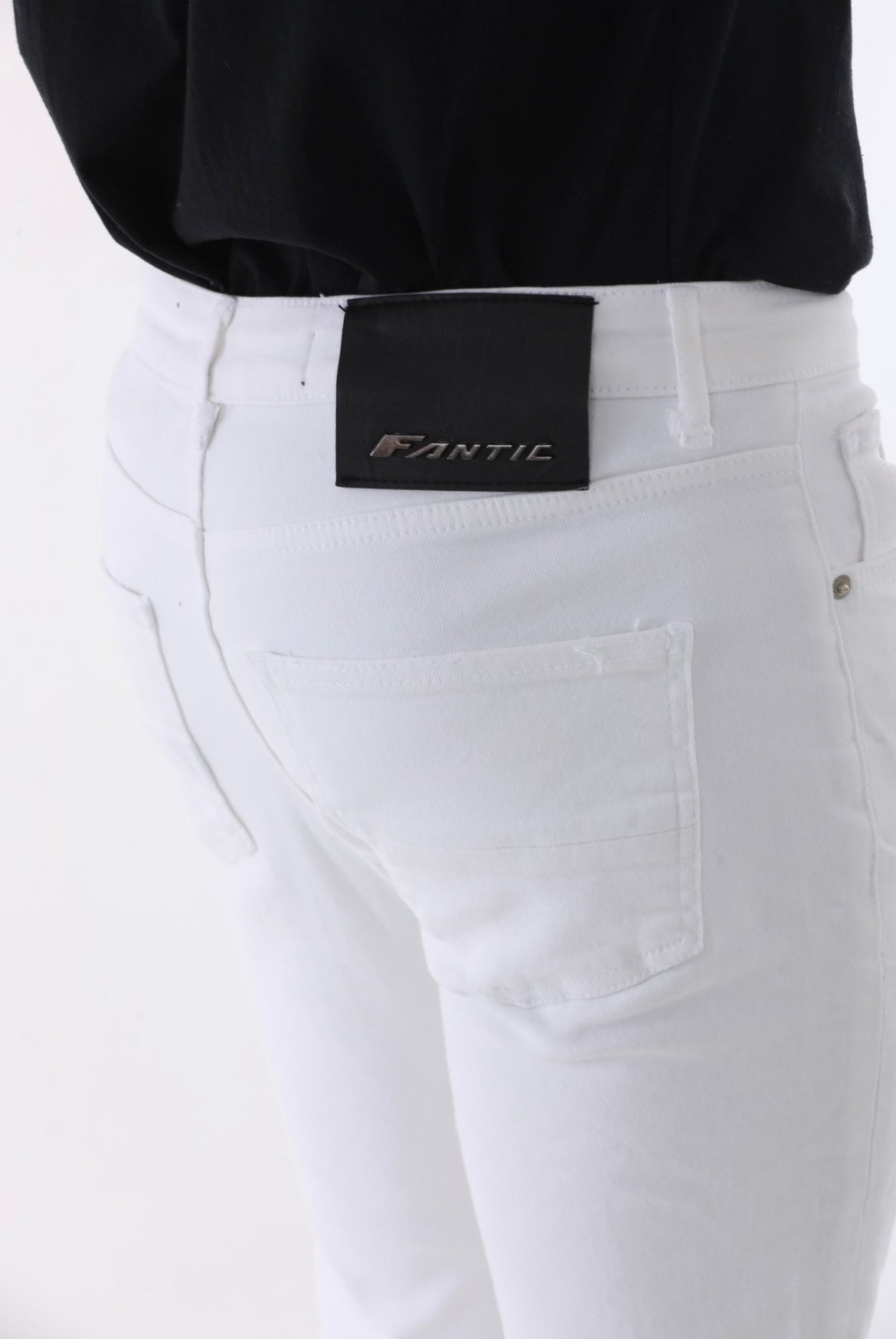 Fantic Distressed Skinny White